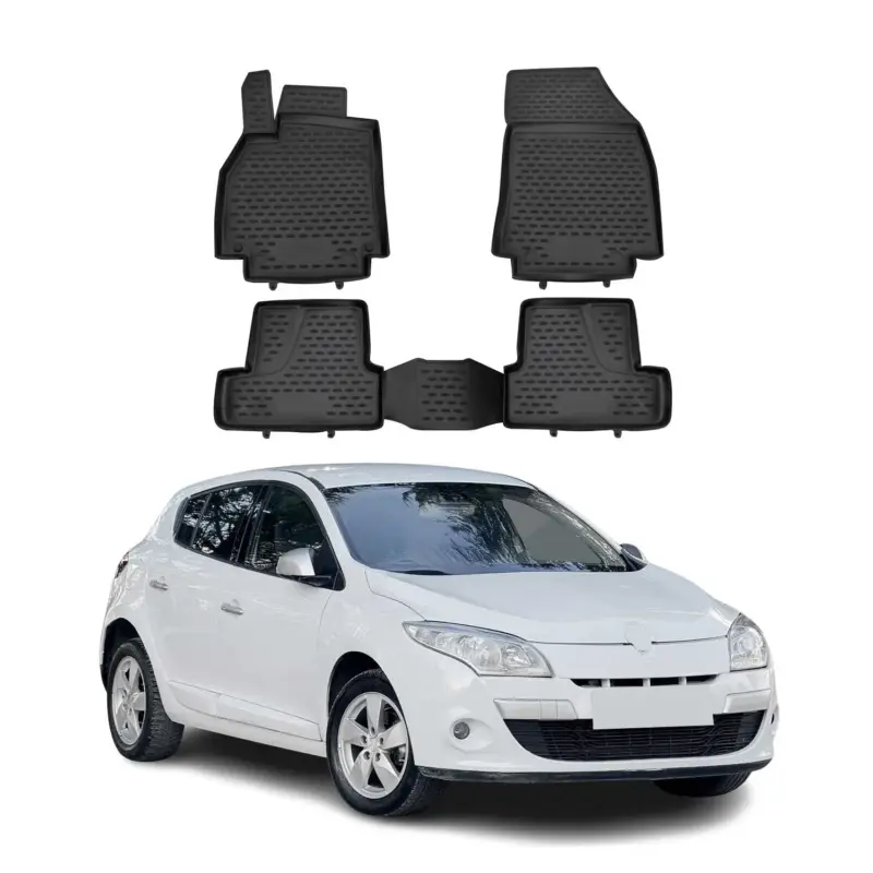 Sonderangebot OMAC Gummimatten Fußmatten für Renault Megane 2010-2016 TPE Automatte Schwarz 4x