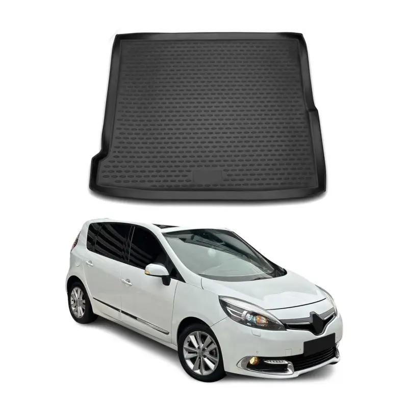 Angebot Kofferraummatte Kofferraumwanne für Renault Scenic 2010-2016 Gummi TPE Schwarz