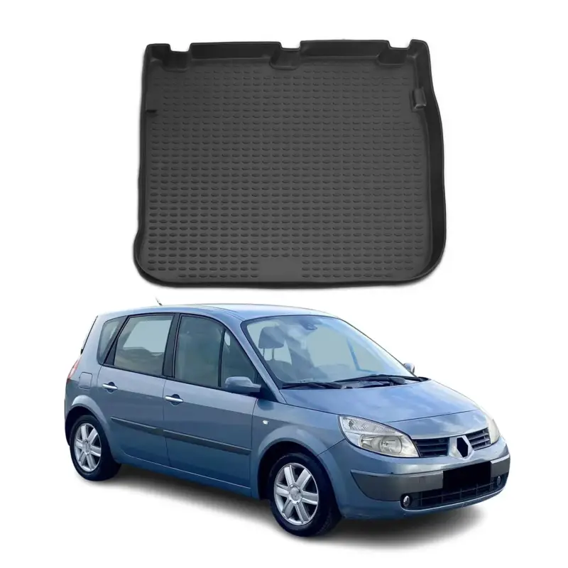 Kofferraummatte Kofferraumwanne für Renault Scenic 2003-2010 Gummi TPE Schwarz Must-Have