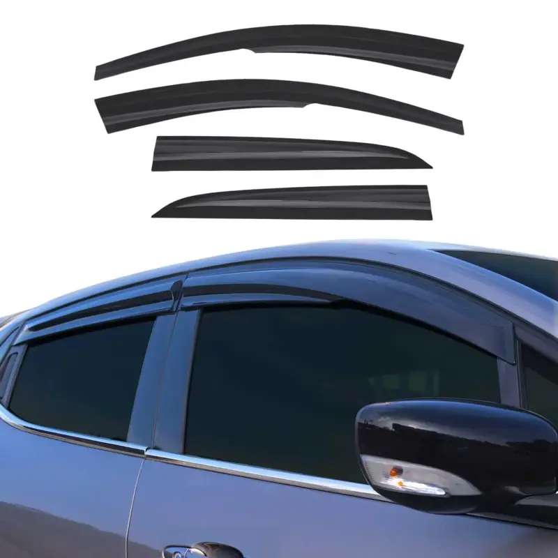 4x Windabweiser Regenabweiser für Renault Symbol / Thalia 2013-2021 Acryl Dunkel Neue Ware