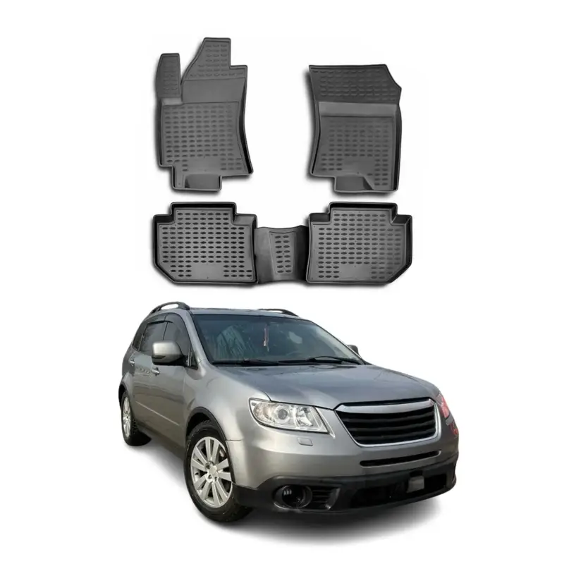 OMAC Gummimatten Fußmatten für Subaru Tribeca 2008-2014 TPE Automatte Schwarz 4x Neue Kollektion