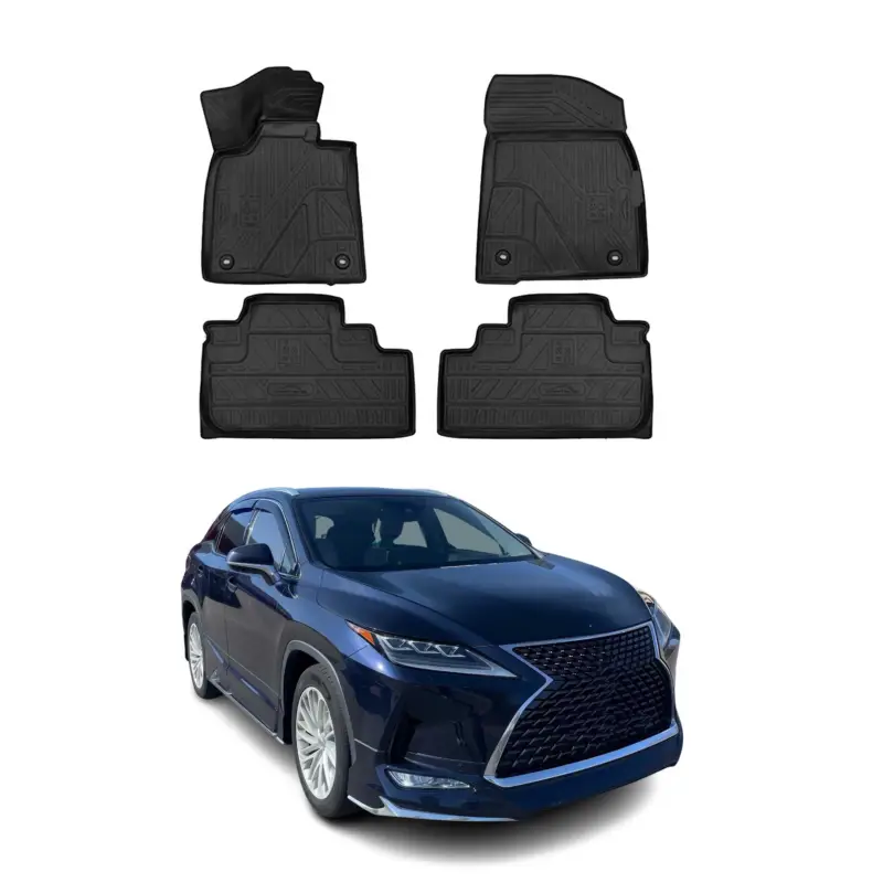 Preisreduziert OMAC Gummimatten Fußmatten für Lexus RX 2016-2022 TPE Automatten Schwarz 4x