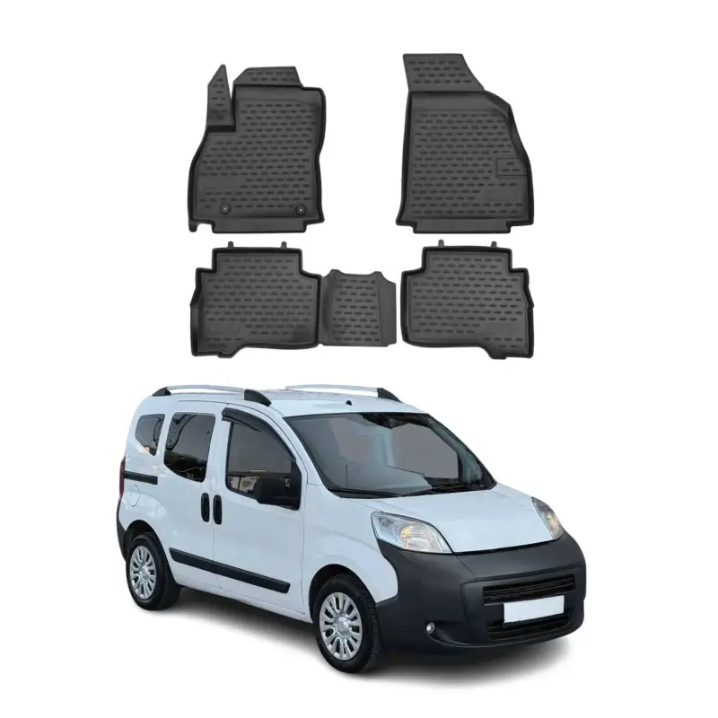 Sonderangebot OMAC Gummimatten Fußmatten für Peugeot Bipper 2008-2024 TPE Automatte Schwarz 4x