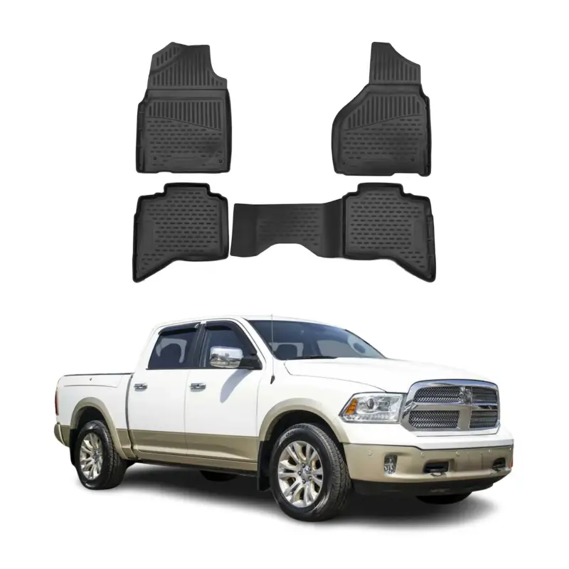 OMAC Gummimatten Fußmatten für Dodge RAM 1500 2500 3500 Quad Cab 2012-2018 4x Finale Aktion