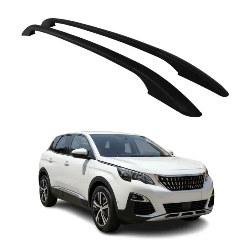 Aluminium Dachreling Relingträger für Peugeot 3008 2016-2024 Schwarz 2x Schnäppchen