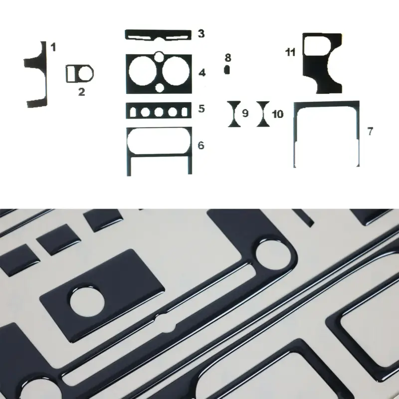 Bestseller Innenraum Dekor Cockpit für Citroen Berlingo 2003-2008 Piano Schwarz Optik 11tlg