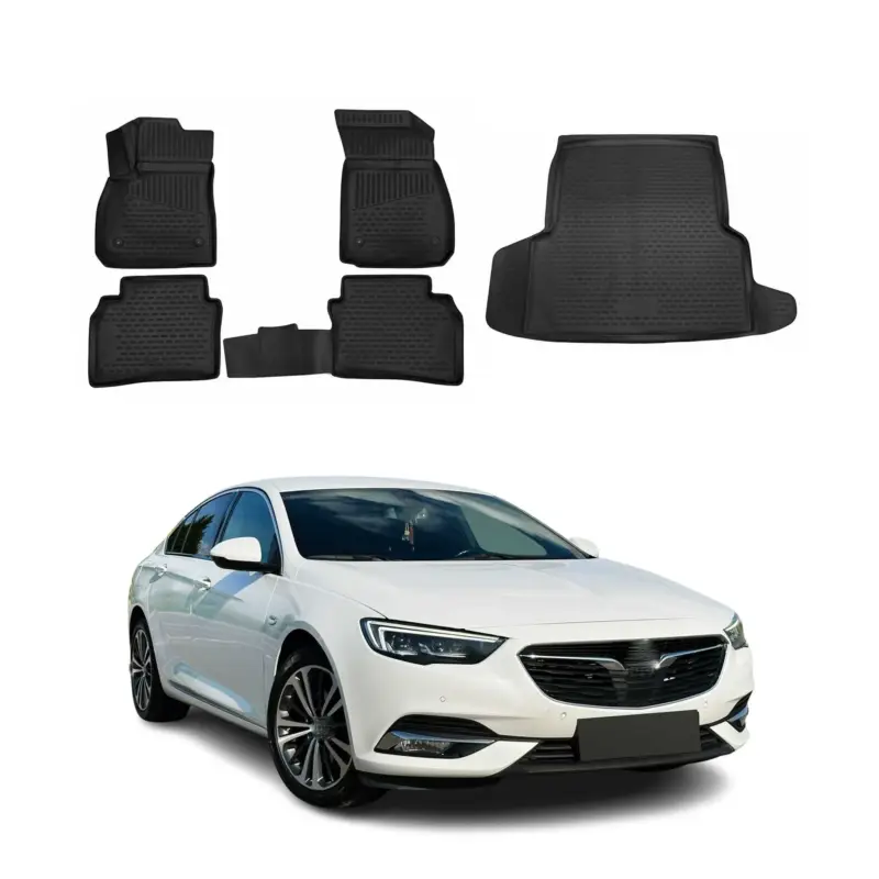 Schnäppchen Gummi Fußmatten + Kofferraumwanne für Opel Insignia B 2017-2022 Stufenheck Set