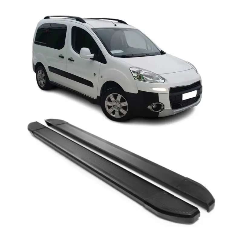 Alu Schweller Trittbretter für Peugeot Partner Tepee 2008-18 Pulverbeschichtung Bestpreis