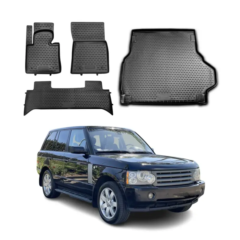 Fußmatten & Kofferraumwanne für Land Rover Range Rover 2002-2012 Gummi 3D TPE Neue Kollektion