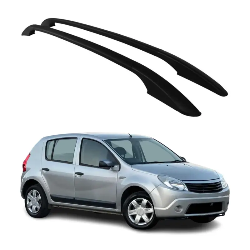 Aluminium Dachreling Relingträger für Dacia Sandero 2008-2012 Schwarz 2x Online Kaufen