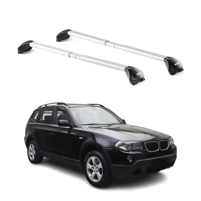 Neue Kollektion Dachträger Grundtäger für BMW X3 E83 2004-2010 5 tür 100kg Alu Silber 2 tlg ABE