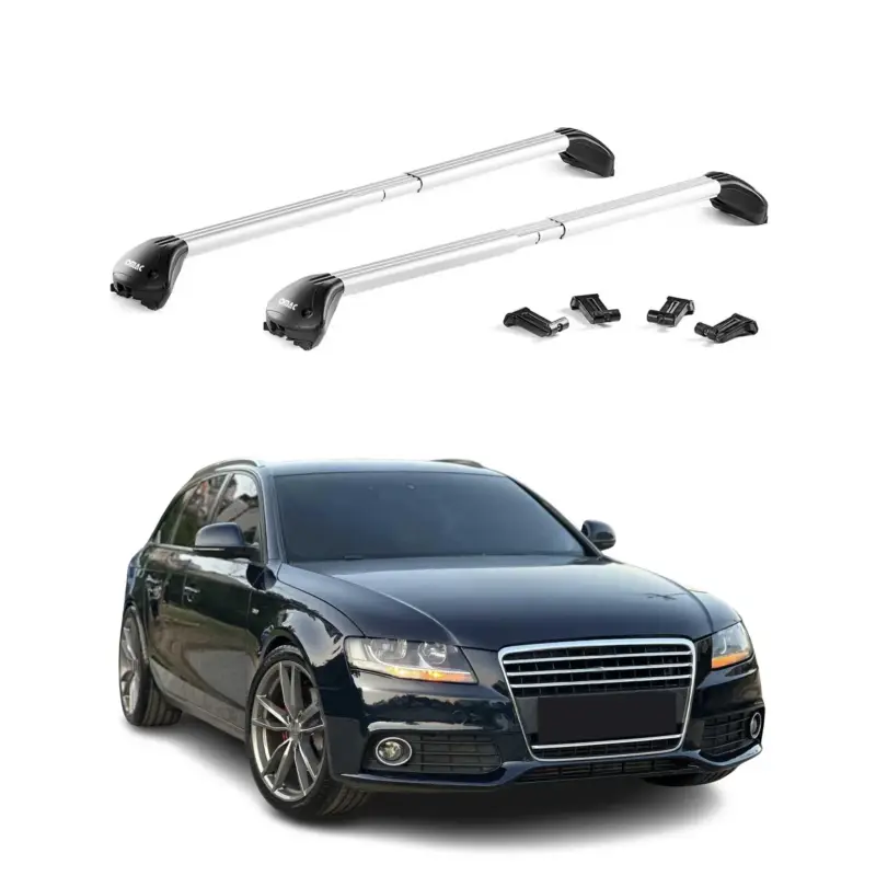 Dachträger Grundtäger für Audi A4 Allroad B8 2009-2015 100kg Alu Silber 2x ABE Billig