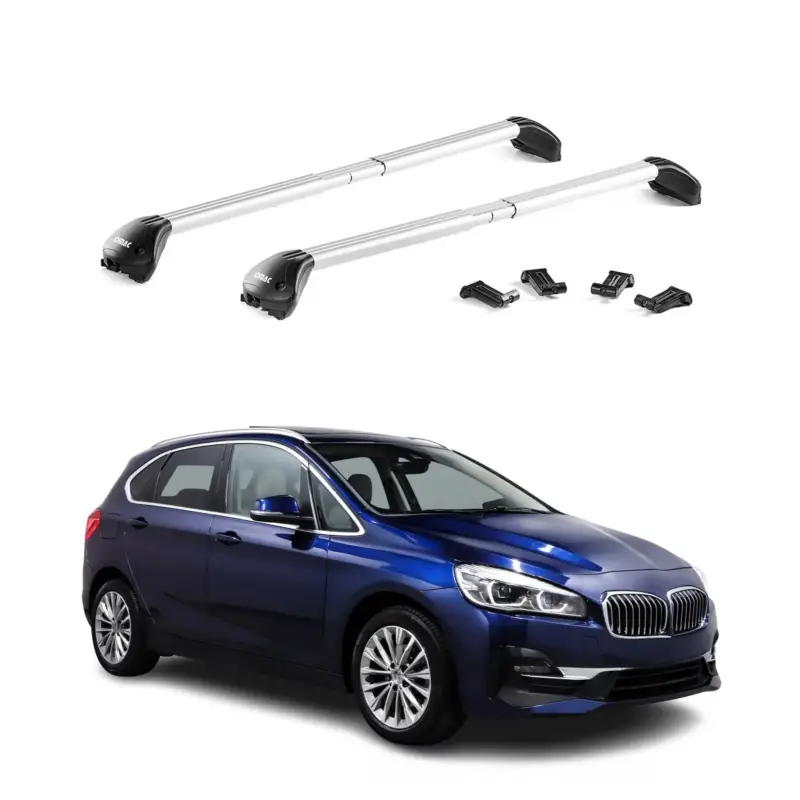 Dachträger Grundtäger für BMW 2er Active Tourer F45 2014-2021 100kg Alu Grau ABE Versand Am Gleichen Tag