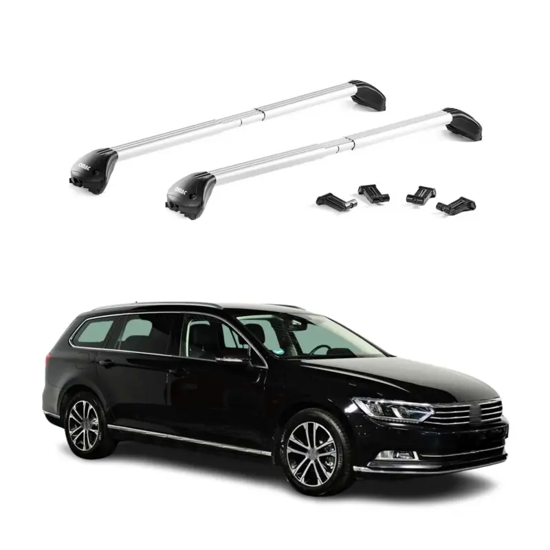 Dachträger Grundtäger für VW Passat Variant B8 2015-2023 100kg Alu Silber 2x ABE Online Kaufen