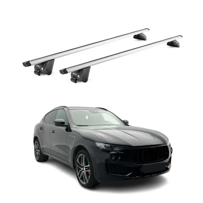 Dachträger Grundtäger für Maserati Levante 2017-2024 100kg Alu Silber 2 tlg ABE Garantierte Lieferung