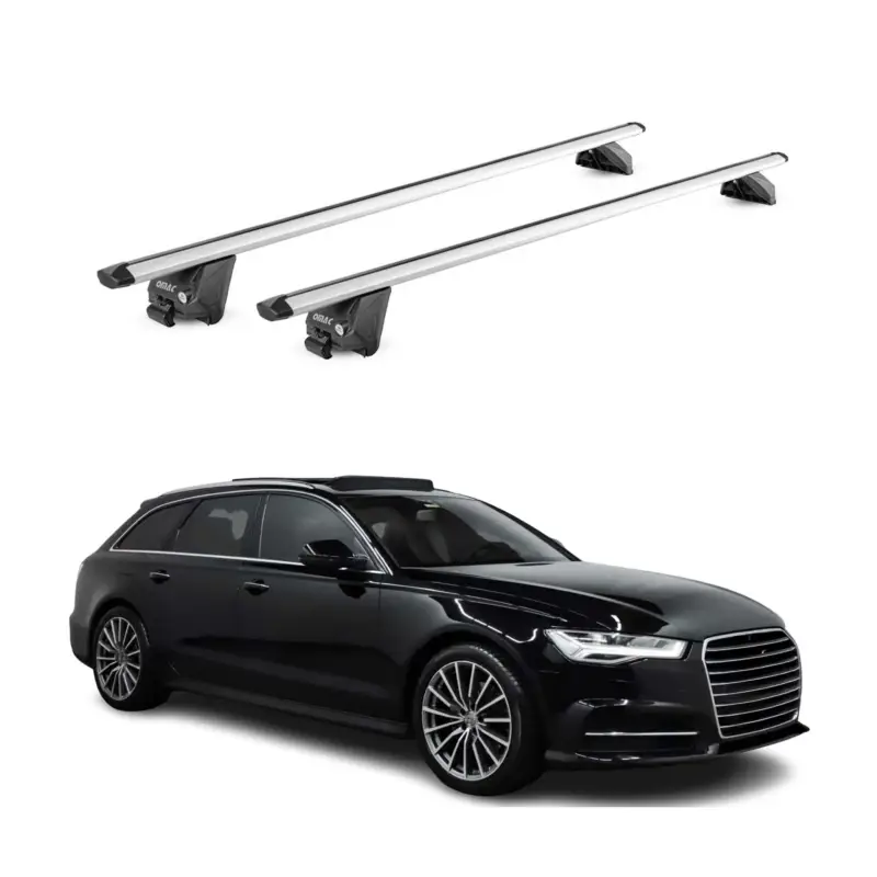 Letzte Chance Dachträger Grundtäger für Audi A6 C7 Avant 2011-2018 100kg Alu Silber 2 tlg ABE