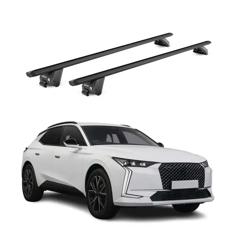 Echt Dachträger Grundtäger für DS 4 Cross 2021-2026 100kg Aluminium Schwarz 2 tlg ABE