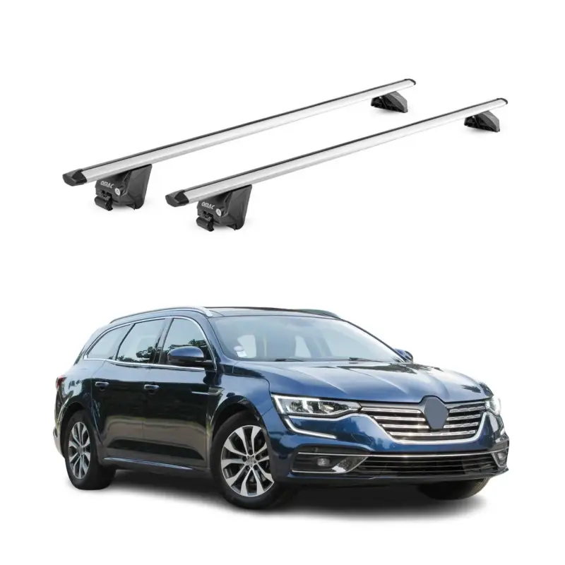 Nur Für Kurze Zeit Dachträger für Renault Talisman Grandtour 2015-2022 100kg Alu Silber 2tlg ABE