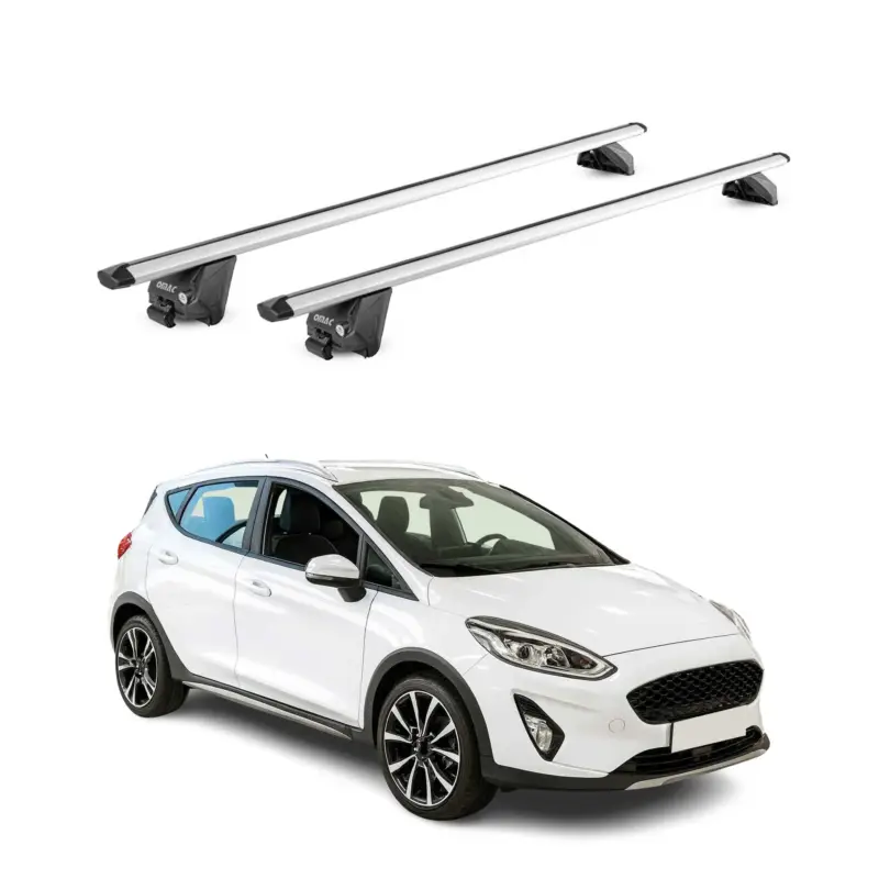 Dachträger Grundtäger für Ford Fiesta VII Active 2018-2023 100kg Grau Alu 2x ABE Direkt Vom Hersteller
