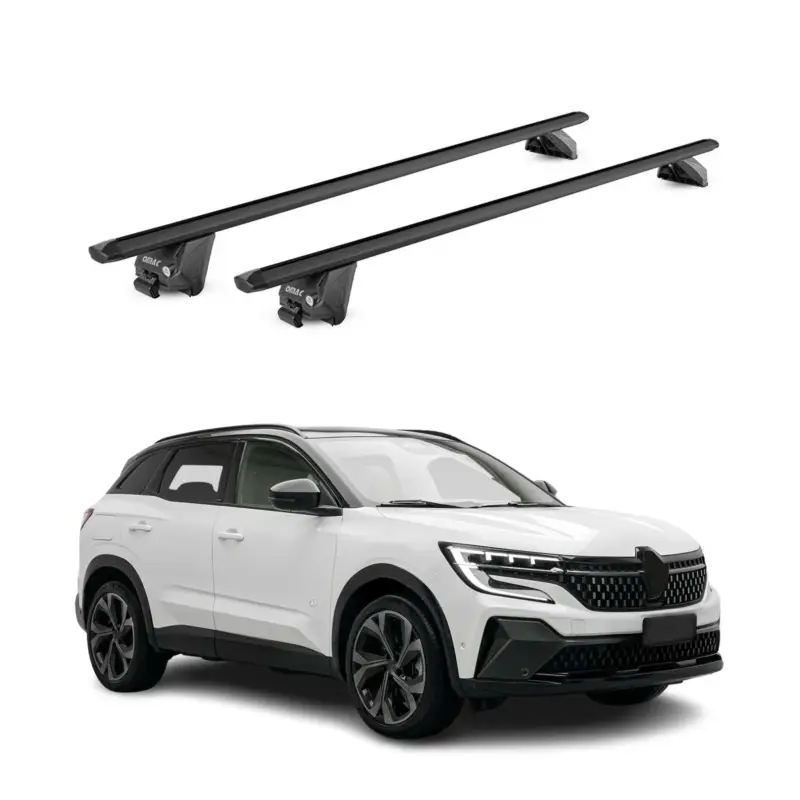 Sale Dachträger Grundtäger für Renault Austral 2022-2026 100kg Alu Schwarz 2 tlg ABE