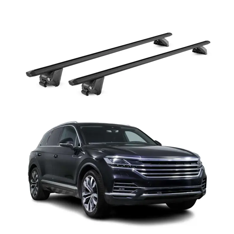 Top-Angebot Dachträger Grundtäger für VW Touareg mk3 2018-2026 100kg Alu Schwarz 2 tlg ABE