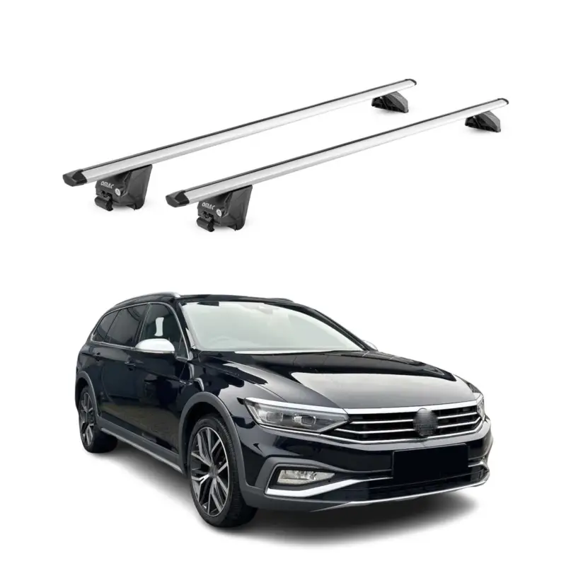 Günstig Dachträger für VW Passat Variant Alltrack B8 2014-2023 100kg Alu Silber 2x ABE