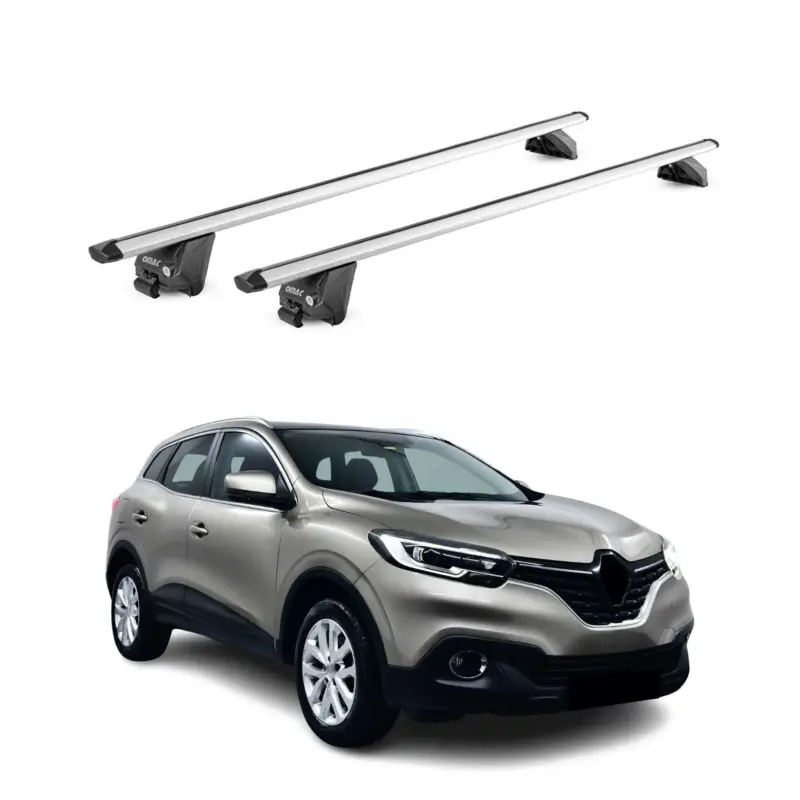 Günstig Dachträger Grundtäger für Renault Kadjar 2015-2022 100kg Alu Silber 2tlg ABE