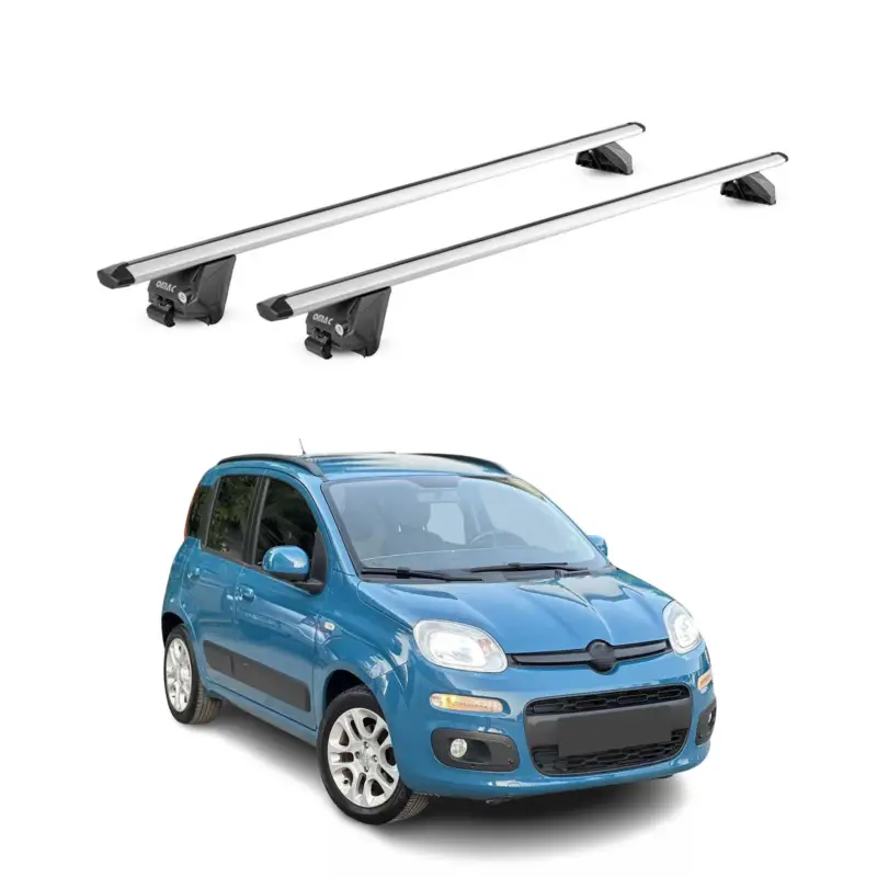 Dachträger Grundtäger für Fiat Panda III 2012-2026 100kg Alu Silber 2tlg ABE Preisreduziert