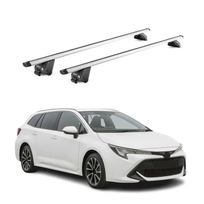Dachträger für Toyota Corolla Kombi 2019-2026 100kg Alu Silber 2tlg ABE Bestpreis