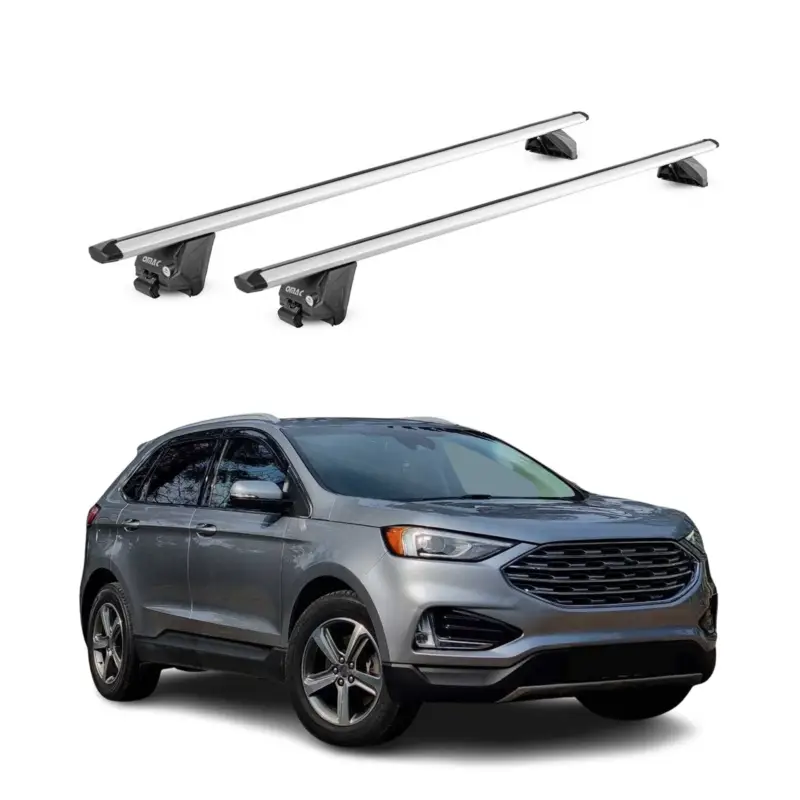Direktkauf Dachträger Grundtäger für Ford Edge 2016-2021 100kg Aluminium Silber 2tlg ABE