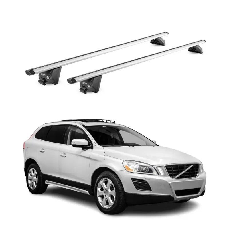 Dachträger Grundtäger für Volvo XC60 2008-2017 100kg Aluminium Silber 2tlg ABE Top-Preis