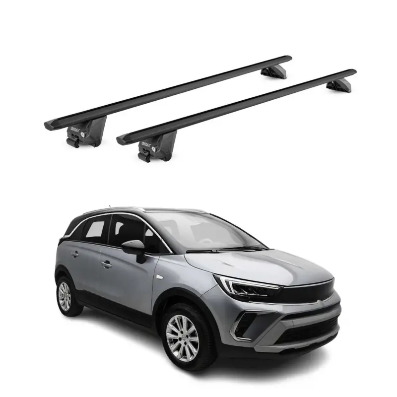 Dachträger für Opel Crossland Grandland X 2017-2024 100kg Alu Schwarz 2x ABE Ausverkauf