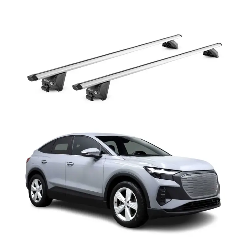 Schnäppchen Dachträger Grundtäger für Audi Q4 2021-2026 100kg Aluminium Silber 2tlg ABE