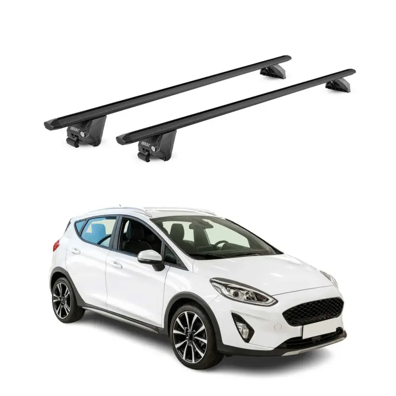 Meistverkauft Dachträger Grundtäger für Ford Fiesta VII Active 2018-2023 100kg Alu Schwarz ABE