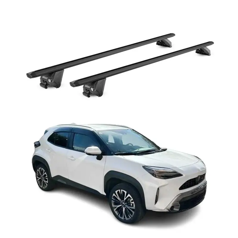 Dachträger Grundtäger für Toyota Yaris Cross 2021-2026 100kg Alu Schwarz 2x ABE Beliebt