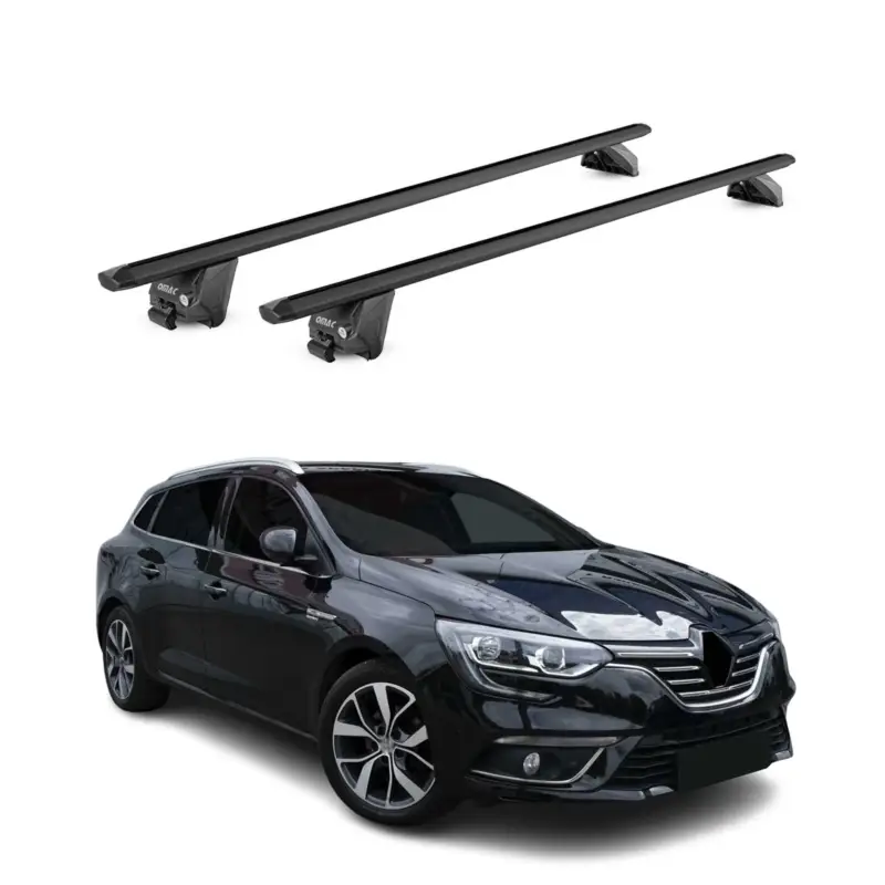 Dachträger für Renault Megane IV Grandtour 2016-2022 100kg Aluminium ABE Schwarz Abverkauf