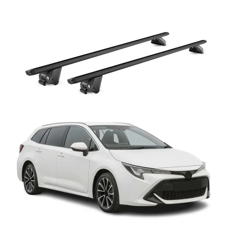 Must-Have Dachträger für Toyota Corolla Kombi 2019-2026 100kg Alu Schwarz 2x ABE