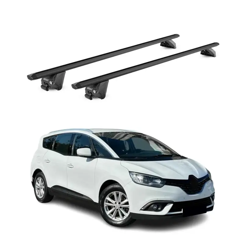 Zertifiziert Dachträger für Renault Grand Scenic mk4 2016-2022 100kg Alu Schwarz 2x ABE