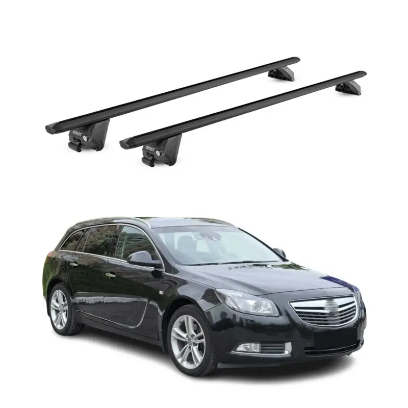 Begrenztes Angebot Dachträger Grundtäger für Opel Insignia A B Kombi 2009-17 100kg Alu ABE Schwarz