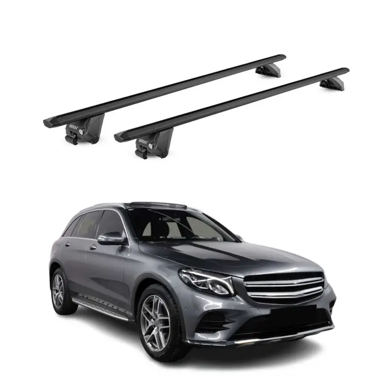 Dachträger Grundtäger für Mercedes GLC X253 2015-2022 100kg Alu Schwarz 2x ABE Echt
