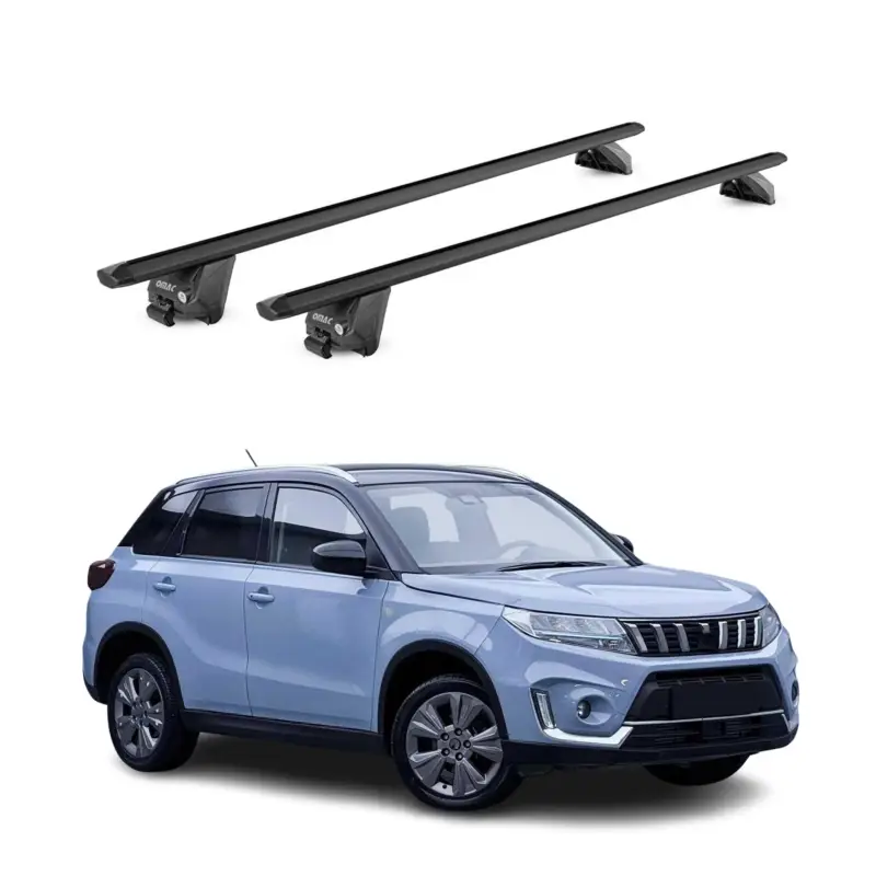 Dachträger Grundtäger für Suzuki Vitara mk4 2015-2026 100kg Alu Schwarz 2x ABE Neu