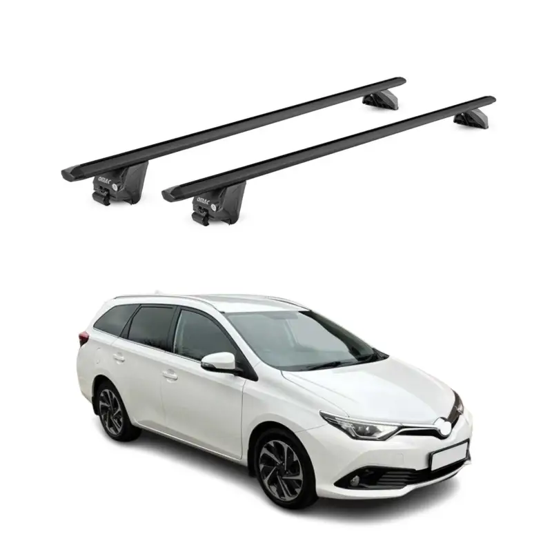 Schneller Versand Dachträger Grundtäger für Toyota Auris mk2 Kombi 2012-2018 100kg Alu Schwarz ABE