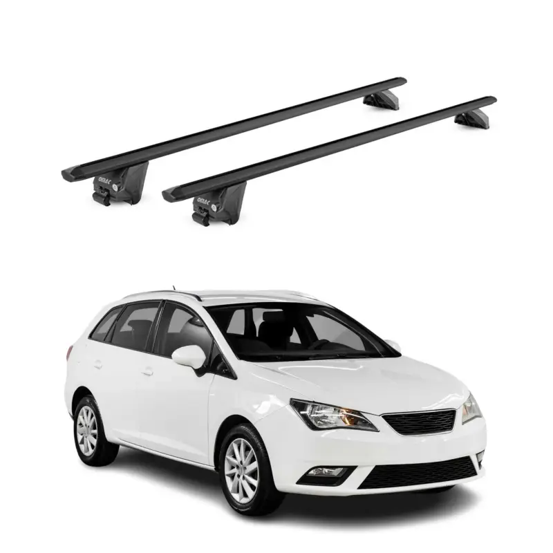 Must-Have Dachträger Grundtäger für Seat Ibiza mk4 Kombi 2010-2017 100kg Alu Schwarz ABE