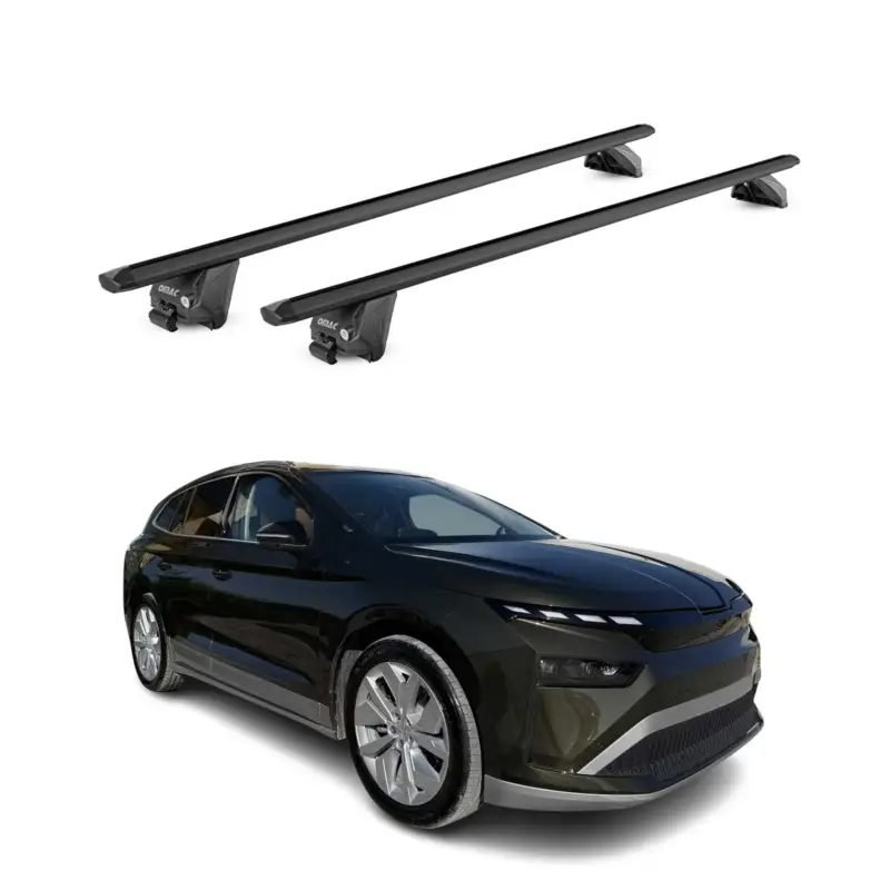 Dachträger Grundtäger für Skoda Enyaq 2020-2026 100kg Alu Schwarz 2 tlg ABE Must-Have