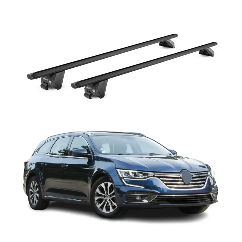 Sonderangebot Dachträger für Renault Talisman Grandtour 2015-2022 100kg Alu Schwarz 2x ABE