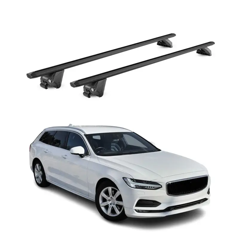 Top-Preis Dachträger Grundtäger für Volvo V90 / V90 Cross Country 2016-2025 Alu Schwarz 2x