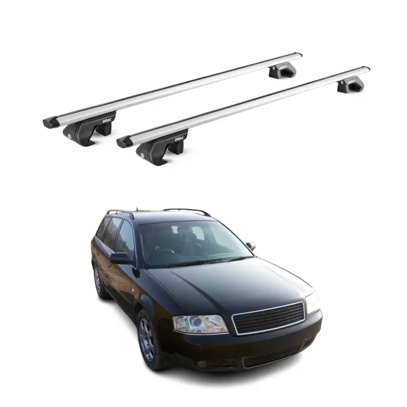 Mega-Angebot Dachträger Grundtäger für Audi A6 Allroad Avant 1994-2005 90kg Alu Silber 2x ABE