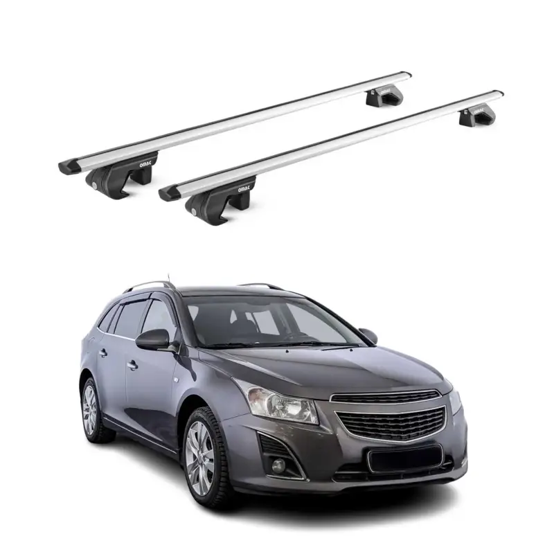 Dachträger Grundtäger für Chevrolet Cruze Kombi 2012-2016 90kg Alu Silber 2x ABE Geprüft