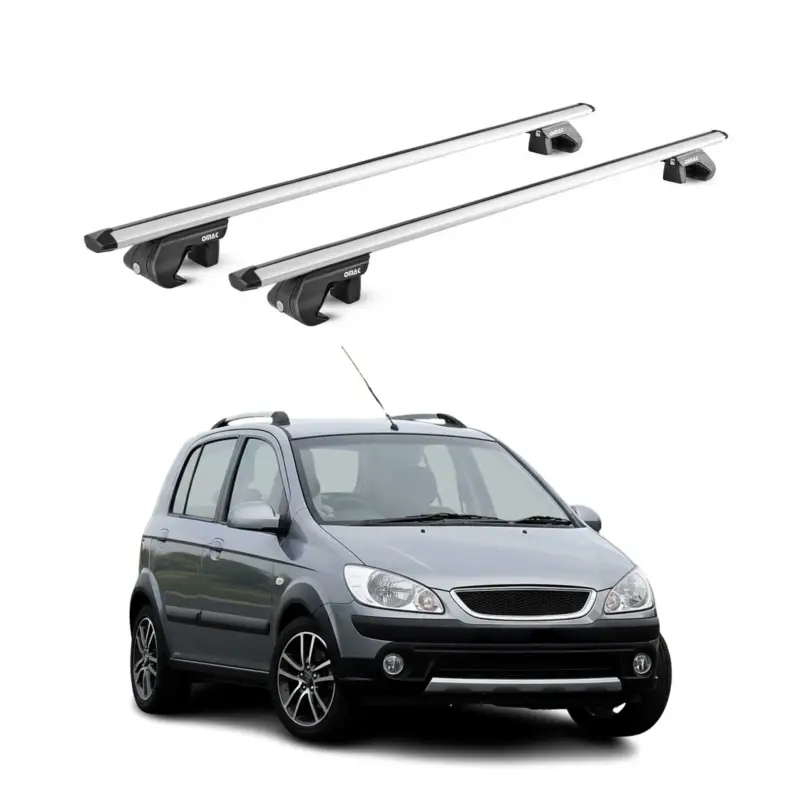 Dachträger Grundtäger für Hyundai Getz Cross 2006-2011 90kg Alu Silber 2 tlg ABE Neue Kollektion