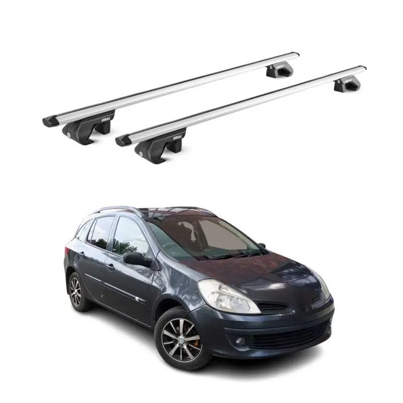 Nur Für Kurze Zeit Dachträger Grundtäger für Renault Clio III IV Kombi 2008-2020 90kg Alu ABE Grau